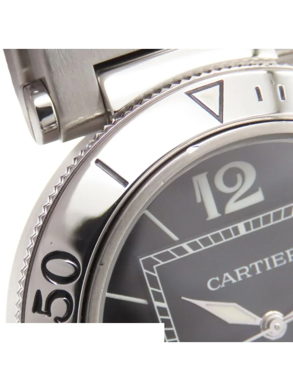 Cartier Pasha Seatimer Black SS Watch Automatic